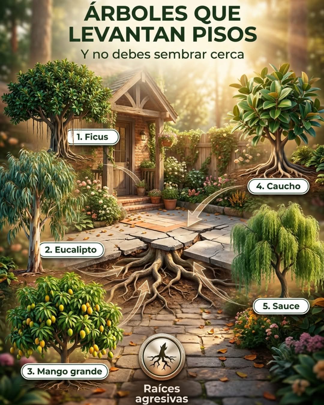 arboles, levantan, piso