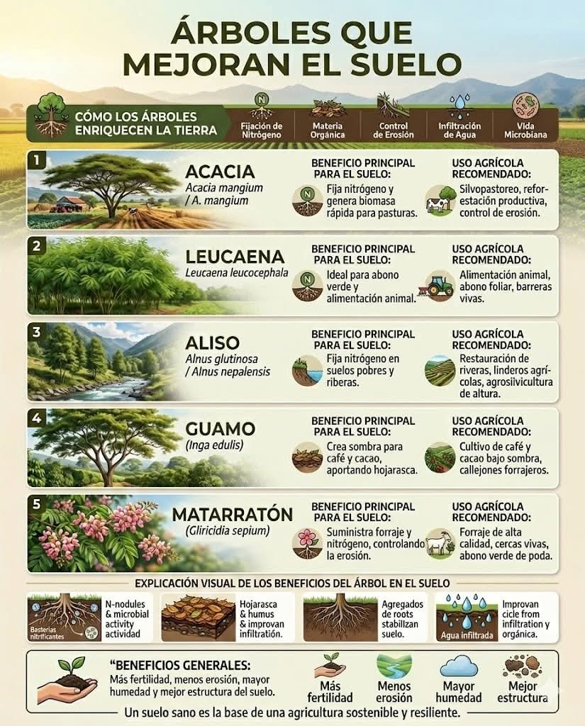 arboles, mejoran, suelo