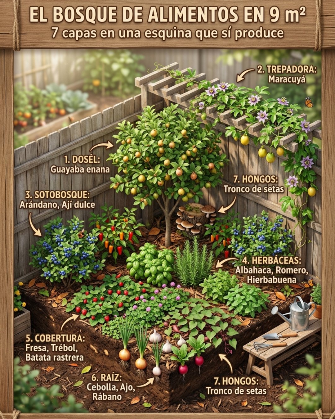 bosque, alimentos