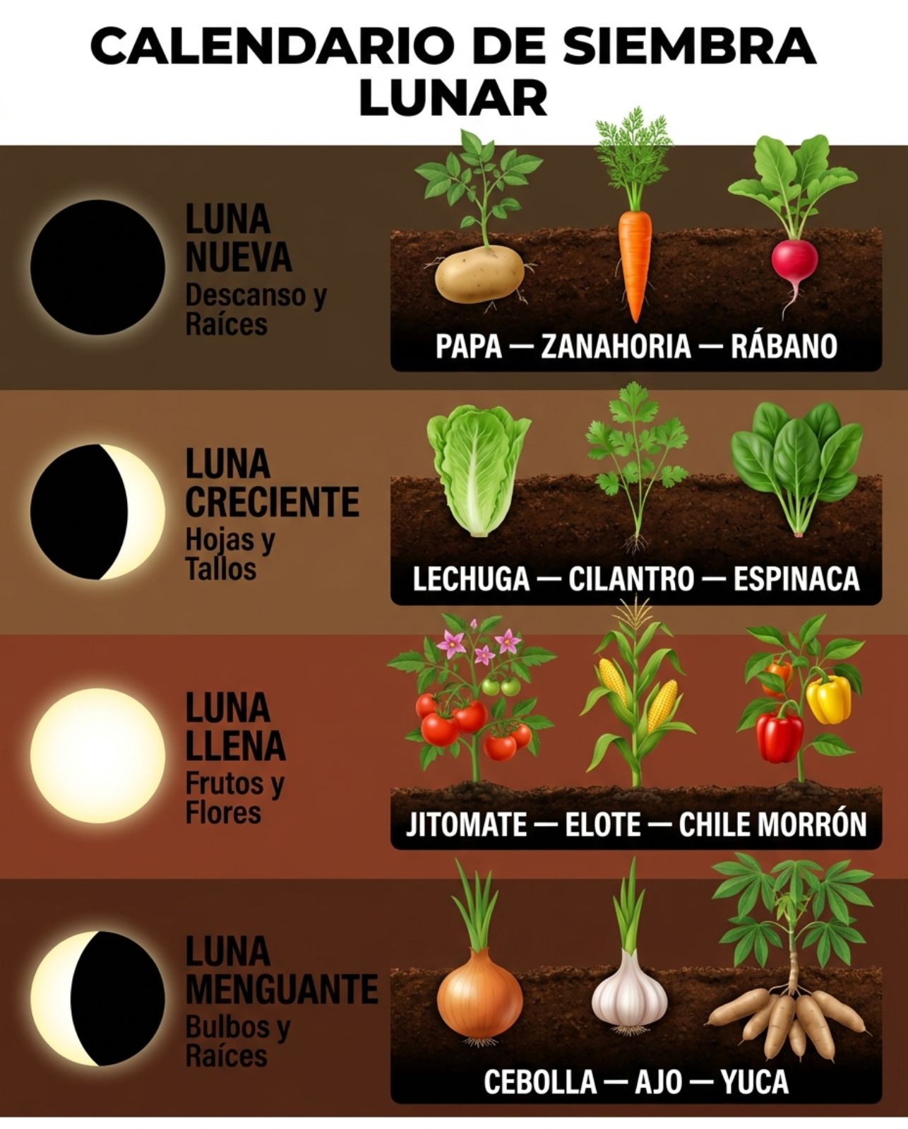 calendario, lunar, siembra