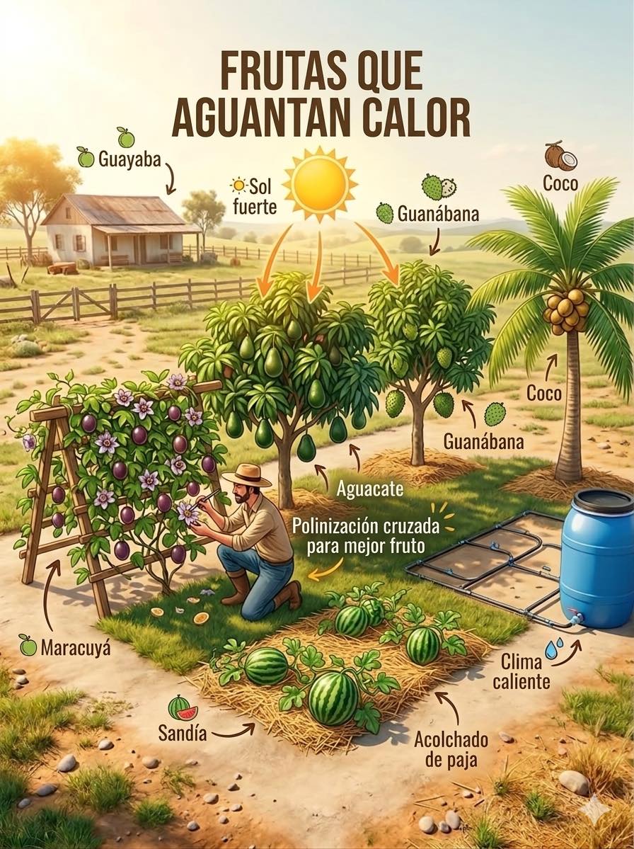 frutas, calor