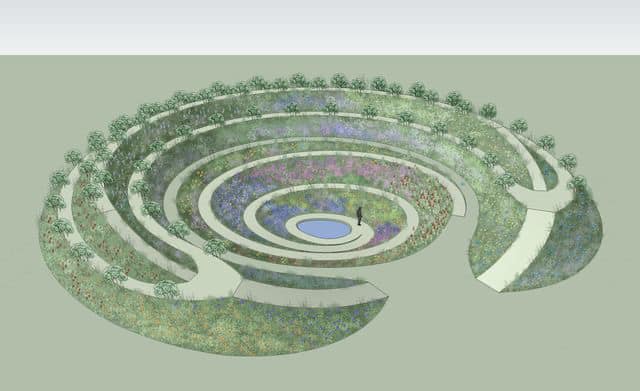 jardin, espiral