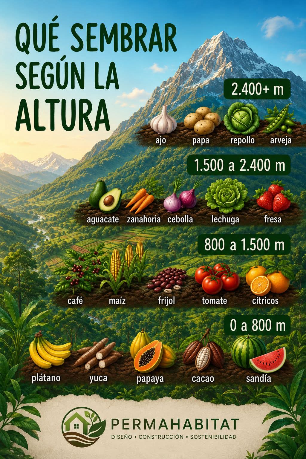 siembra, altura