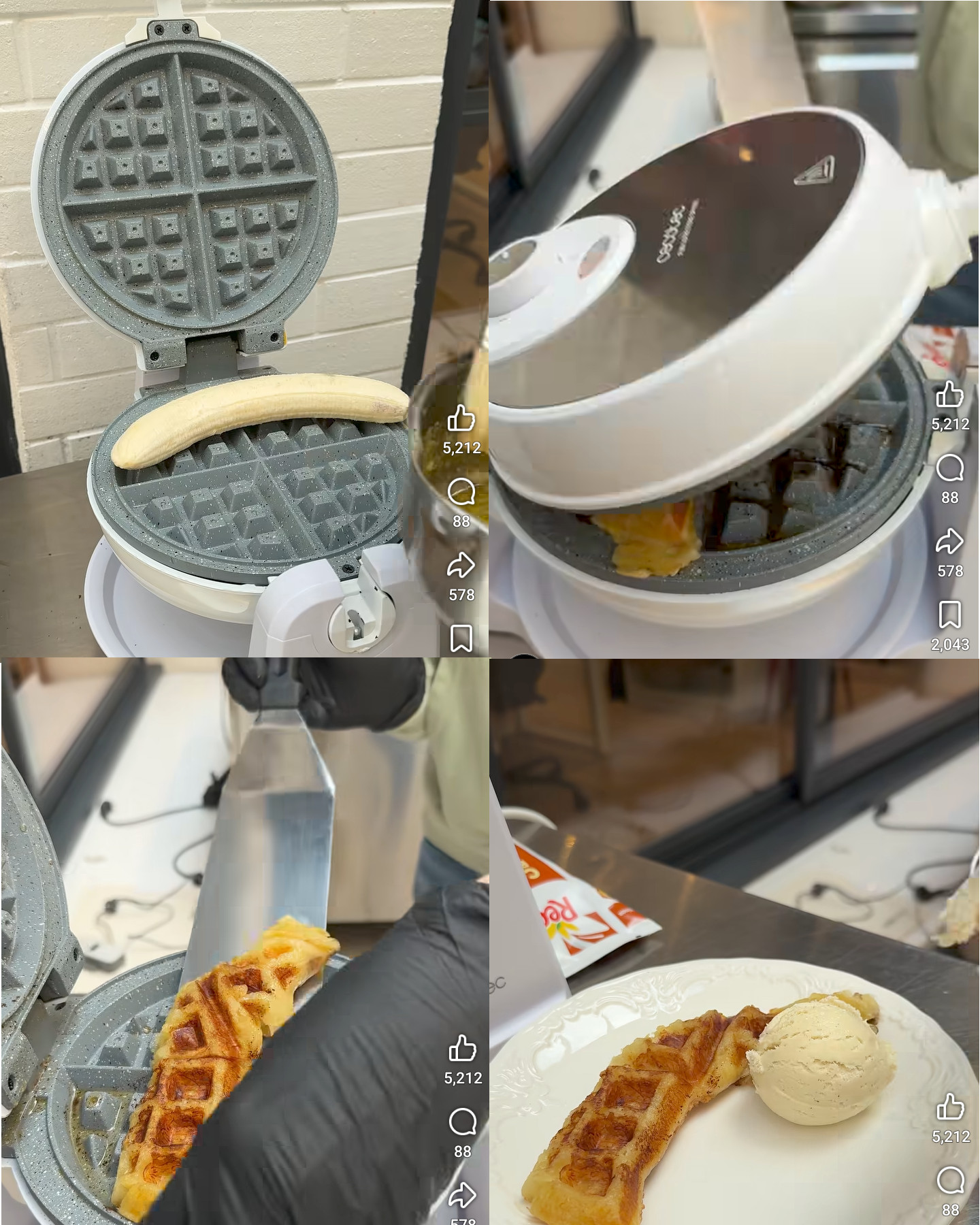 banana, waffle