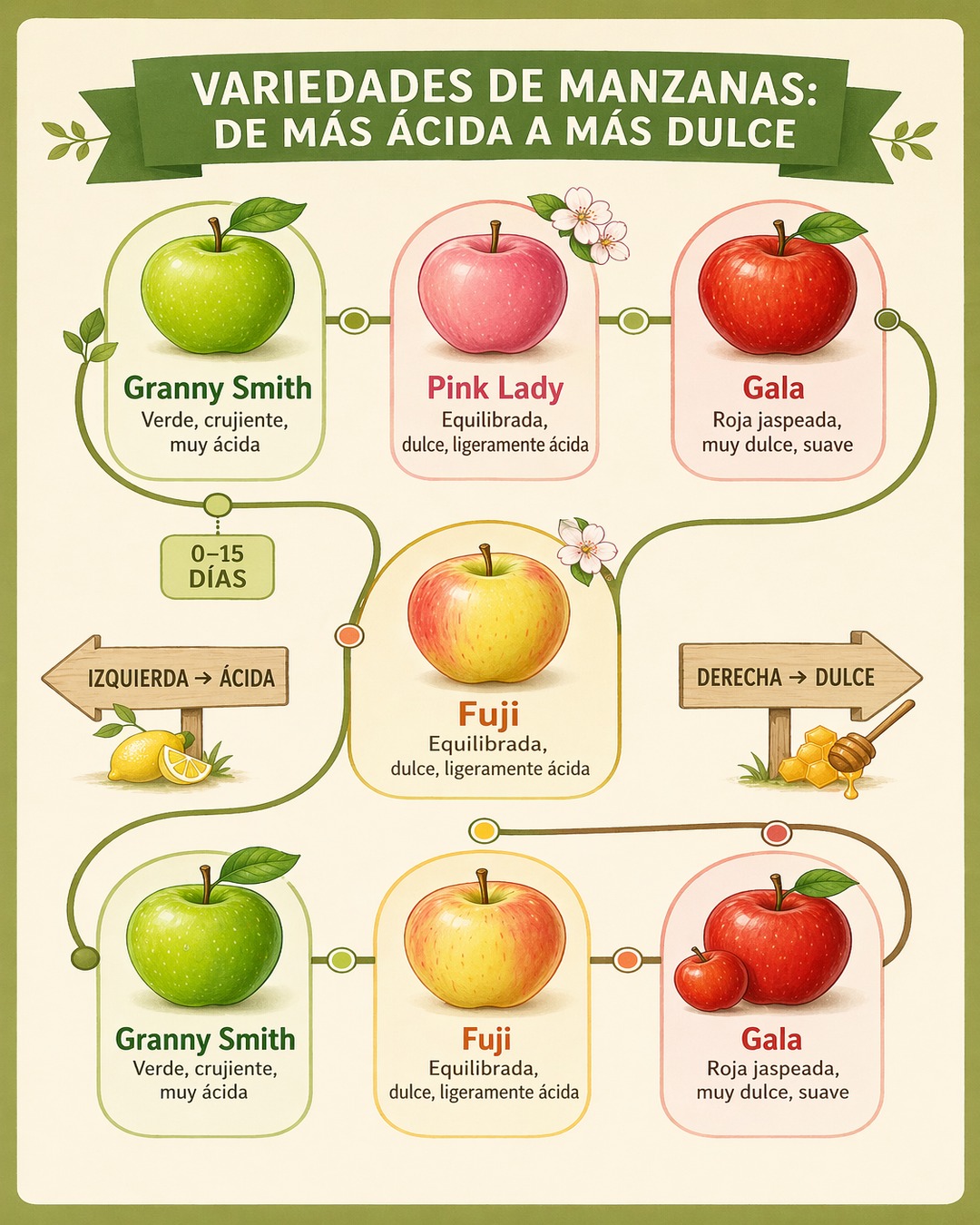 manzanas, variedades