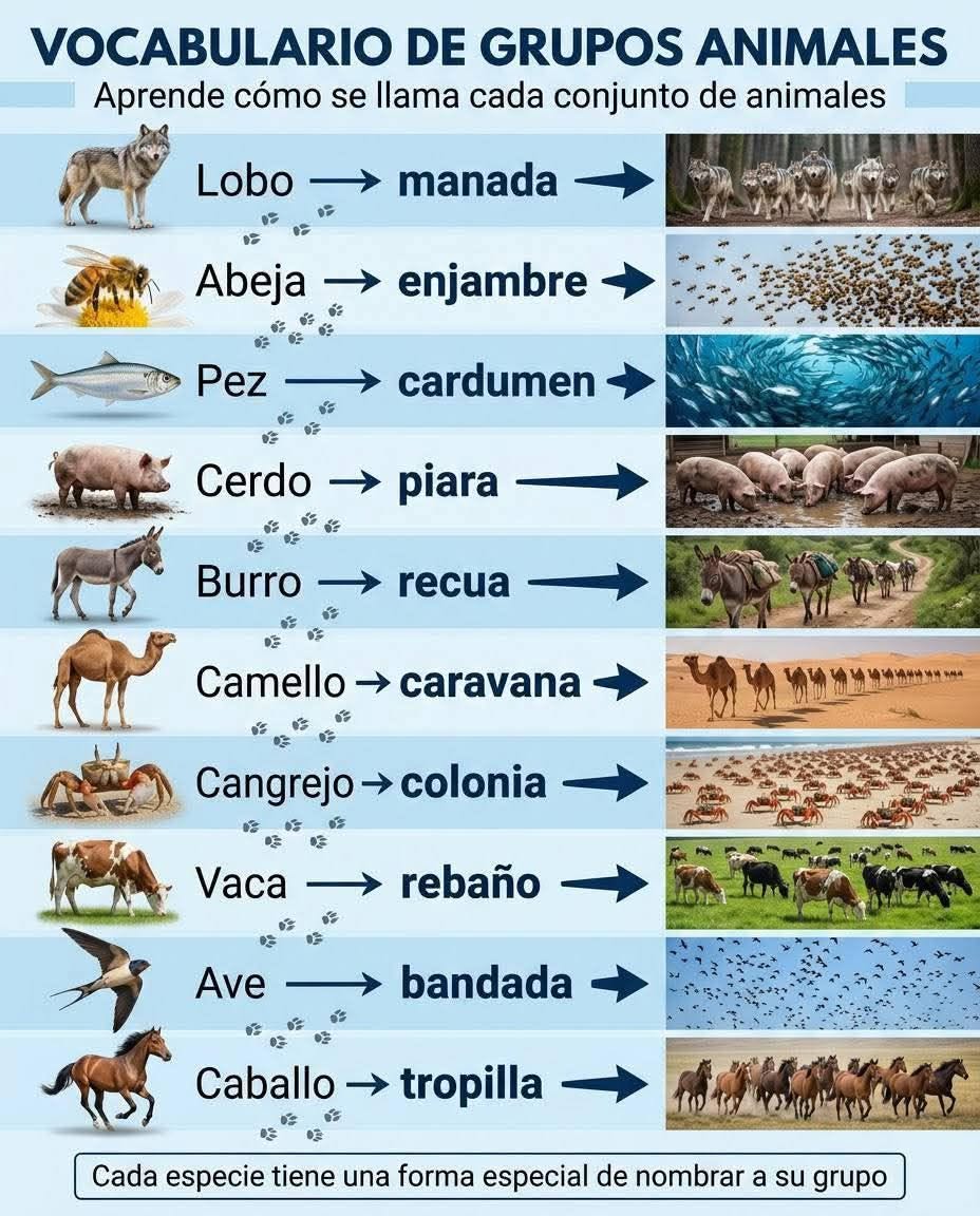 animales, grupos