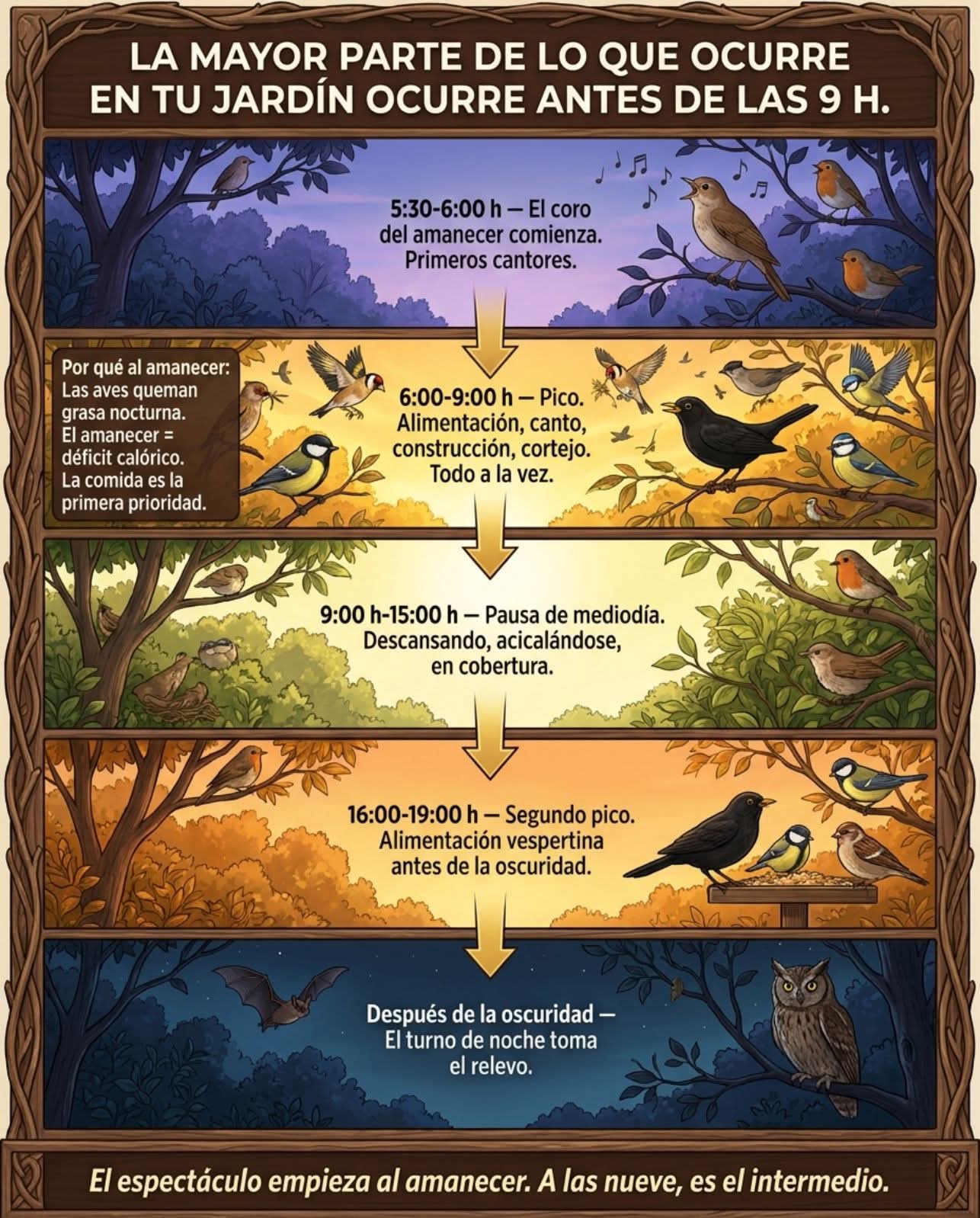 aves, horas