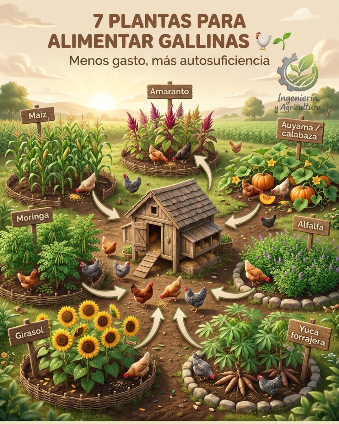 gallinas, alimento