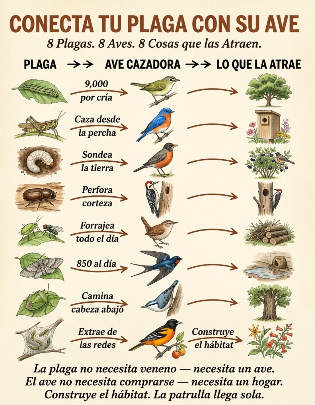plagas, aves