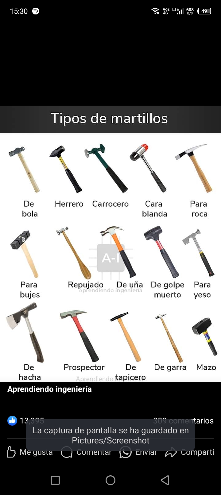 martillo, tipos
