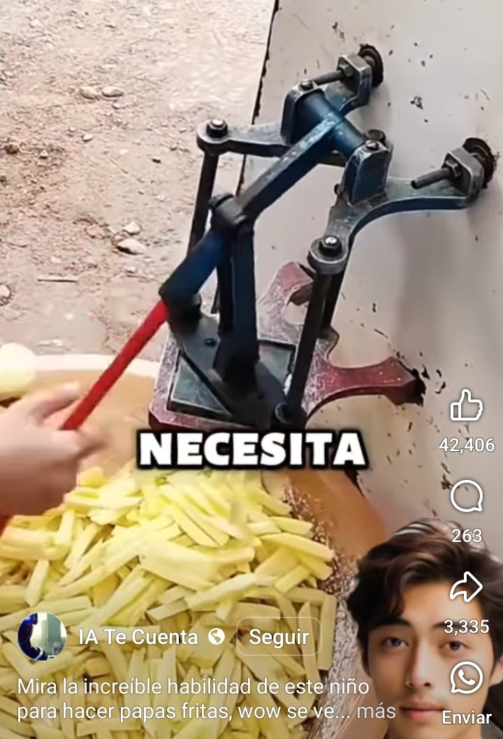 cortador, papas