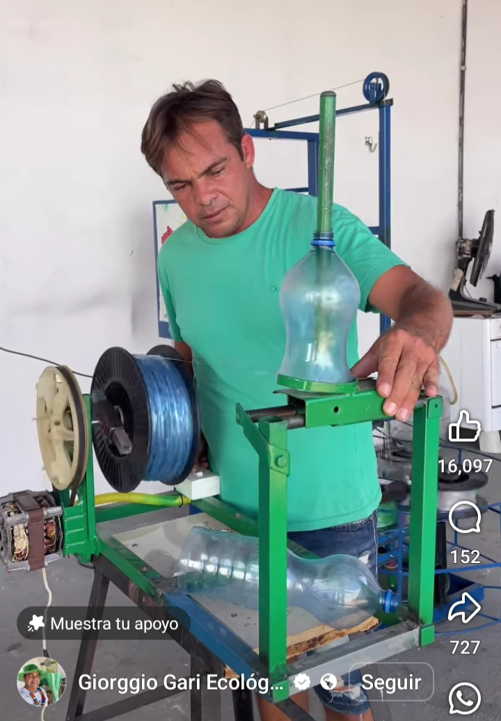 hiladora, plastico