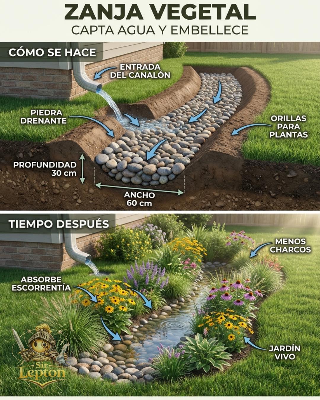 zanja, vegetal