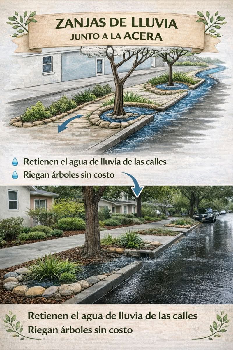 zanjas, lluvia