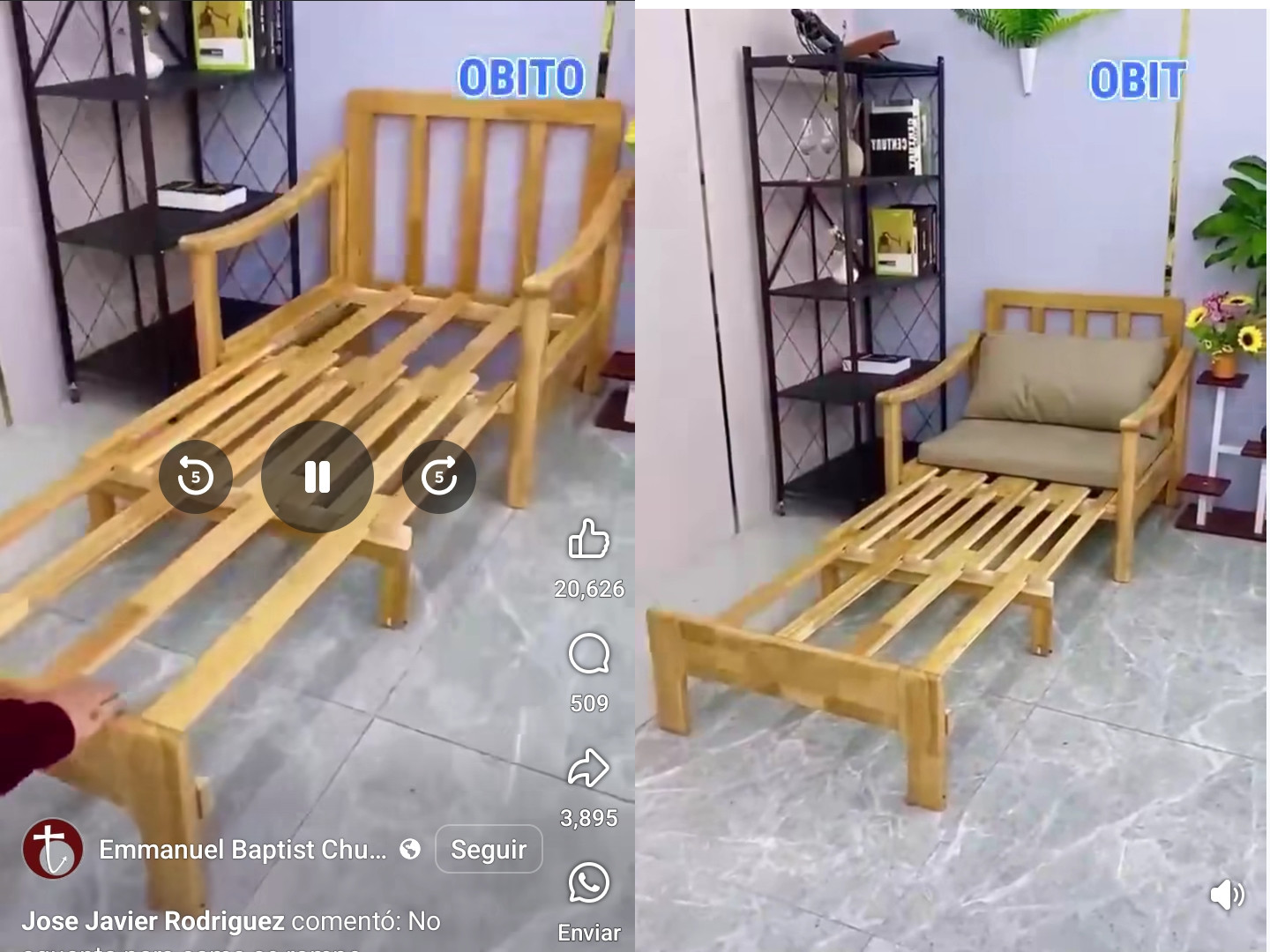 sofa, cama