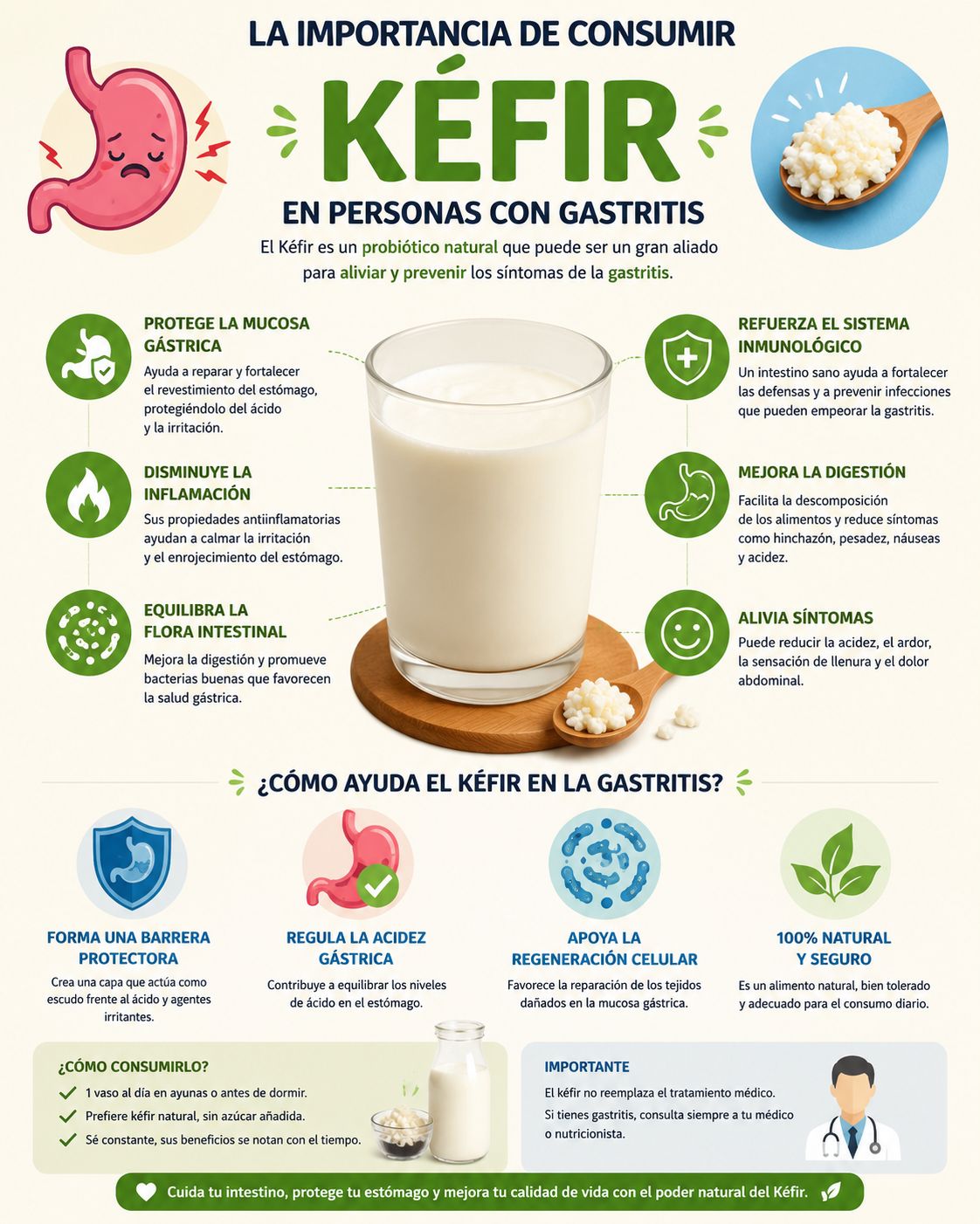 gastritis, kefir