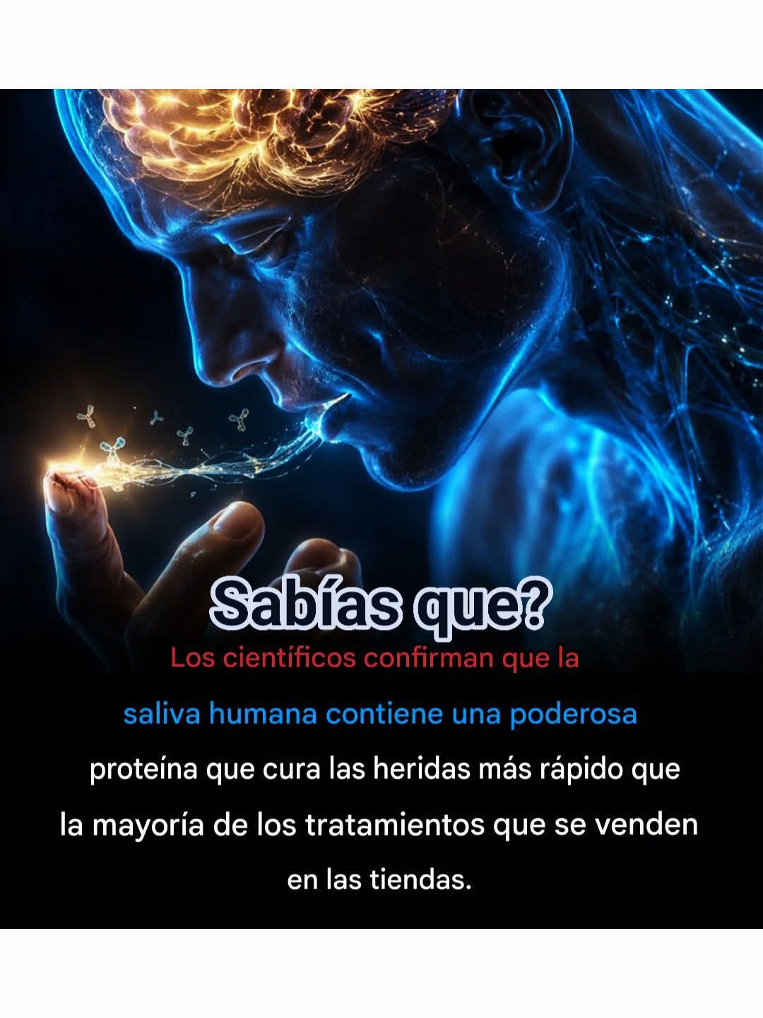 herida, saliva